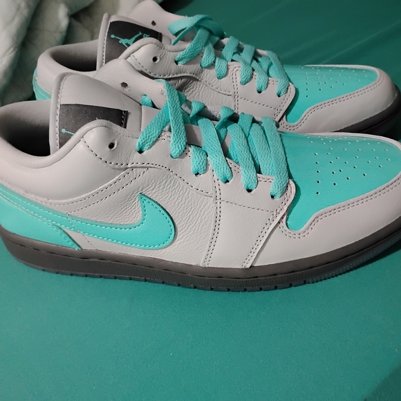 Teal and Gray Sneakers - Picture 1 of 5